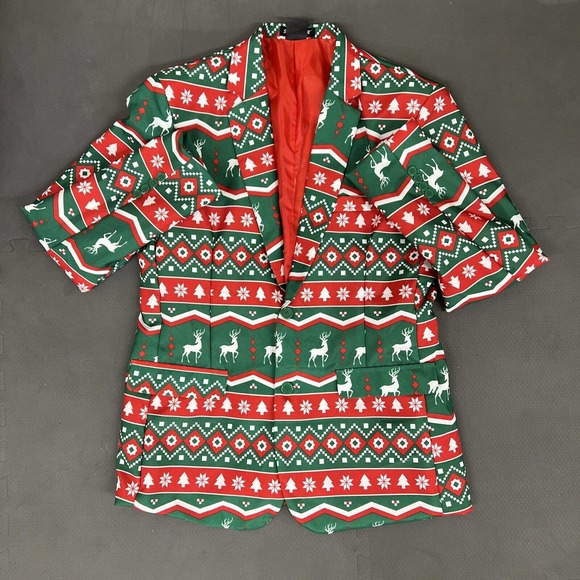 Suitmeister Christmas Mens Suit Blazer Tie Pants Sizes Lg/XL NWT Red, Green, Wht - Picture 5 of 15